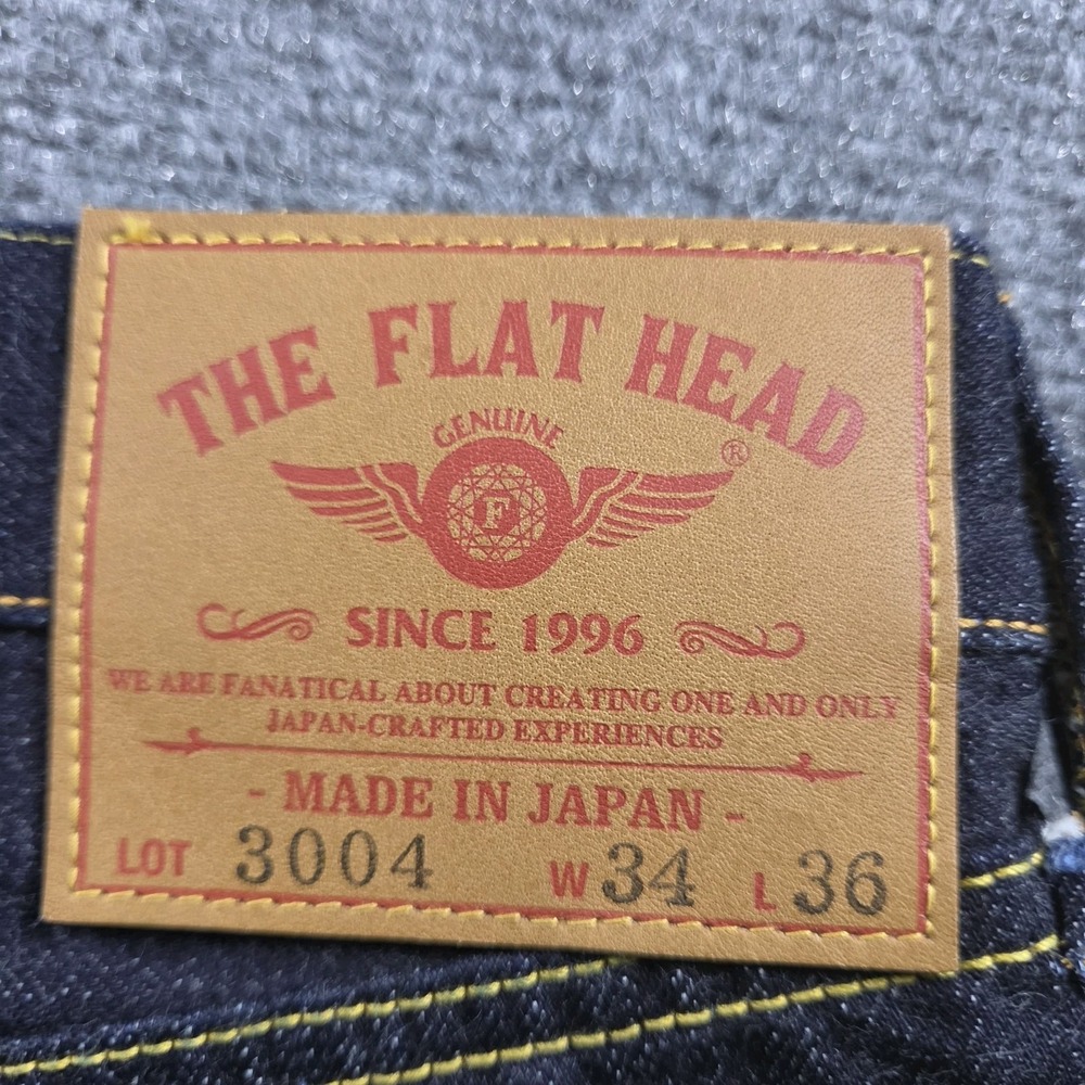 The Flat Head 3004 34x36 (Fits 32x33) Selvedge Japanese Denim Button Fly - Picture 9 of 9